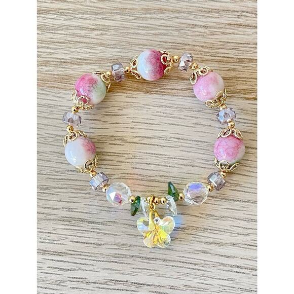 Swarovski Beaded Charm Butterfly Bracelet - Picture 5 of 7